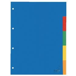 Onglets colorés kangaro pp a405 120 microns a4 5 parties 4 trous imprimés