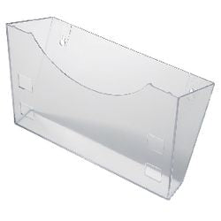 Porte documents helit transparent montage mural a4