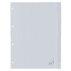 Onglets kangaro g410f pp a4 120 microns gris 10 pièces fenêtre 4 trous