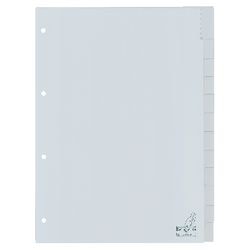 Onglets Kangaro G412F PP A4 120 microns gris 12 pièces 4 trous imprimés