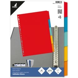Onglets colorés kangaro p405m carton a4 180g m2 5 pièces 23 trous recyclé