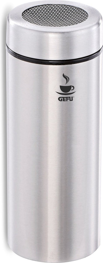 Gefu fina sucrier en poudre - shaker à cacao - acier inoxydable - avec couvercle