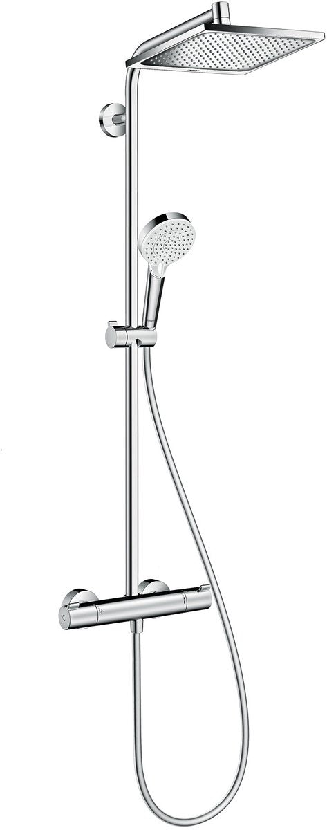 Hansgrohe crometta e - tube de douche - 240 mm - 1 fonction jet - chrome - avec thermostat