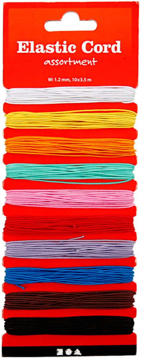 Creativ company élastique 10 couleurs à 3,5m | 10 pièces