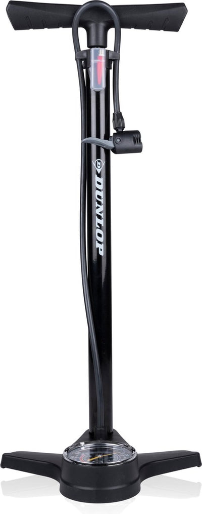 Pompe à vélo de Dunlop avec compteur de pression Double soupape de vanne hollandaise