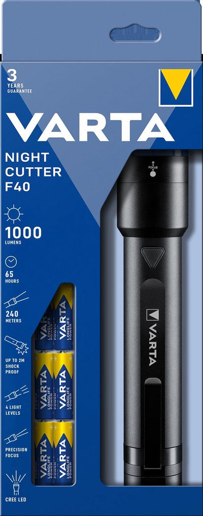 Varta Night Cutter F40 lampe de poche à piles LED 1000 lm 65 h 134 g