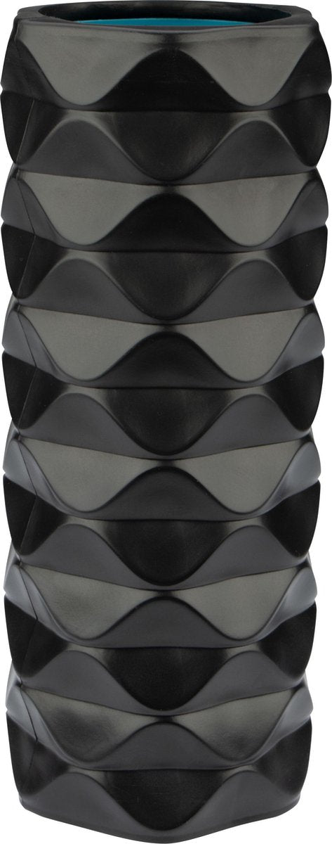 Rouleau de massage Avento - mousse - vague - noir bleu