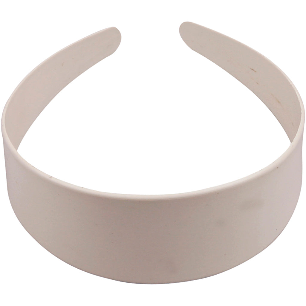 Creativ company élastique à cheveux en plastique, l: 40 mm, blanc, 1 pièce