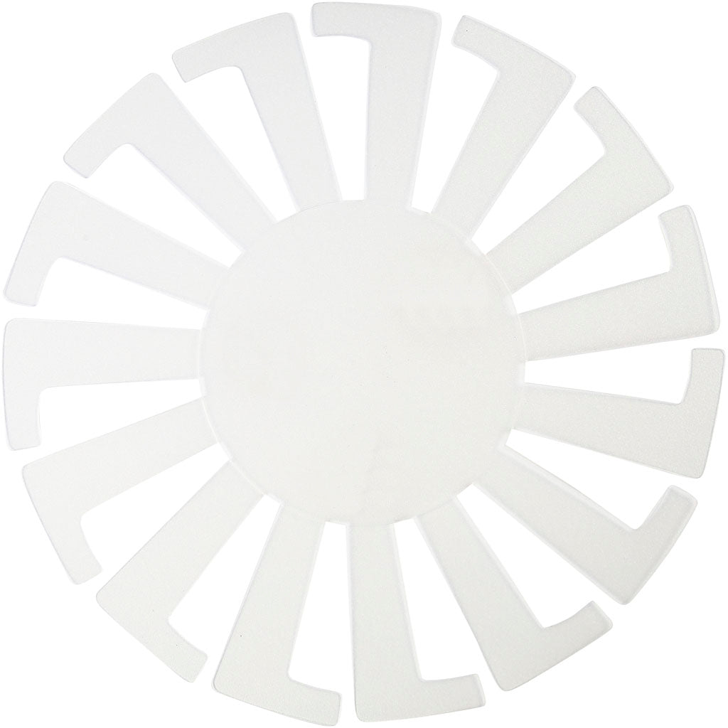 Gabarit de vannerie Creativ company, h: 8 cm, d 14 cm, transparent, 10 pièces 1 boîte