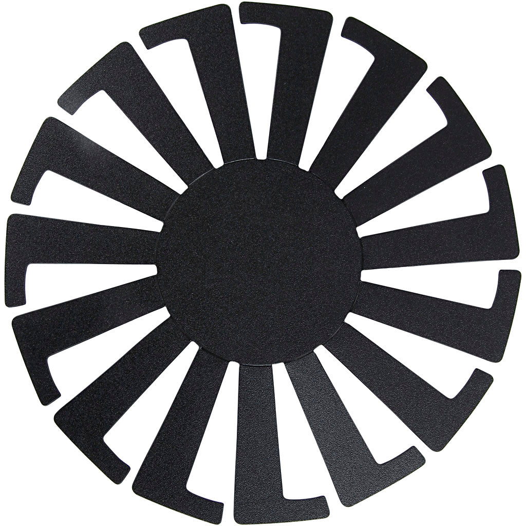 Gabarit de tressage de paniers Creativ company, h: 8 cm, d 14 cm, noir, 10 pièces 1 boîte
