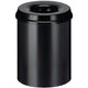 Poubelle extinctrice métal inox 36cm diamètre 25,5cm capacité 15l alu-noir