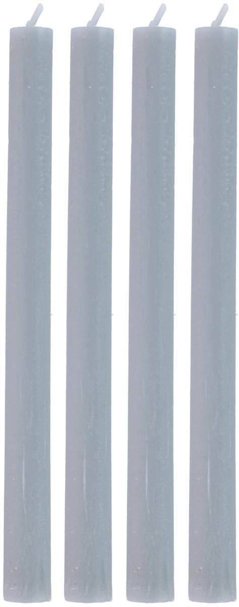 Arti casa bougies de table lot de 4 - 7 heures de combustion - bougies de table - gris clair