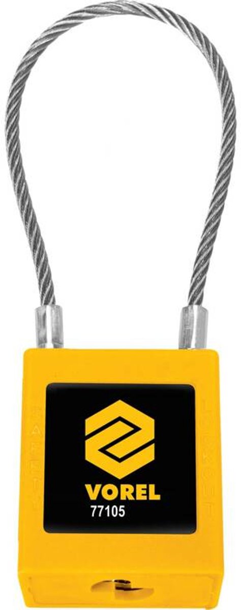 Série Vorel 77105 - cadenas enduit de nylon - câble en acier - résistant aux intempéries