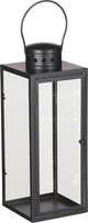Mica decorations lanterne lanterne arzilla - noir - métal - éclairage - 13 x 34 cm - pour intérieur et extérieur