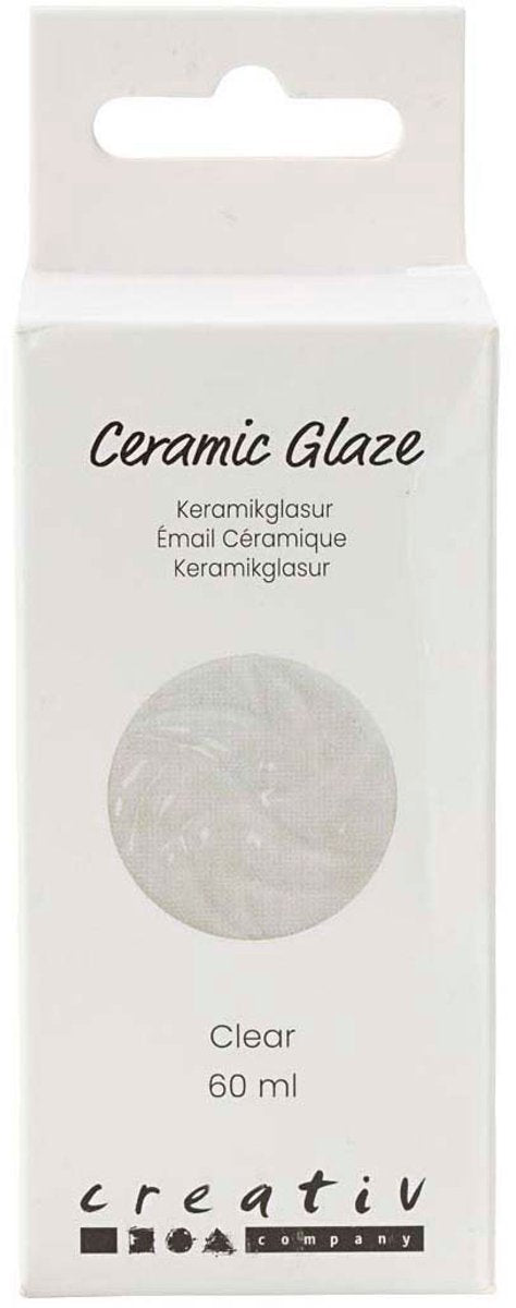 Vernis céramique Creativ Company, 984-1101 °C, transparent, transparent, 60 ml 1 flacon