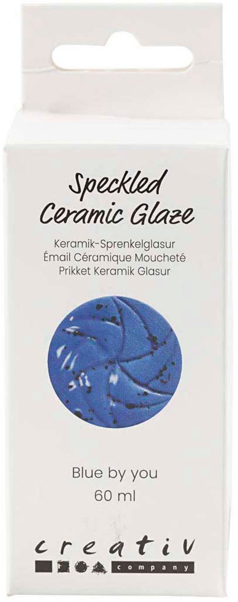 Creativ company vernis céramique moucheté, 999-1060 °c, opaque, bleu par vous, 60 ml 1 flacon