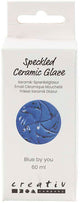 Creativ company vernis céramique moucheté, 999-1060 °c, opaque, bleu par vous, 60 ml 1 flacon