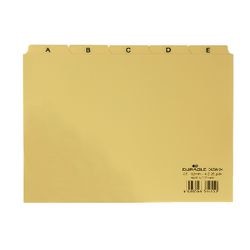 Index alphabétique durable a5 14,8x21cm onglet 40mm jaune