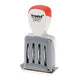 Timbre dateur 2910 c8 métal plastique argent gris clair rouge «payé» caractères 4mm