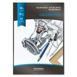 Milliliter papier gelro mid101 80g m2 a3 bleu mm-cm
