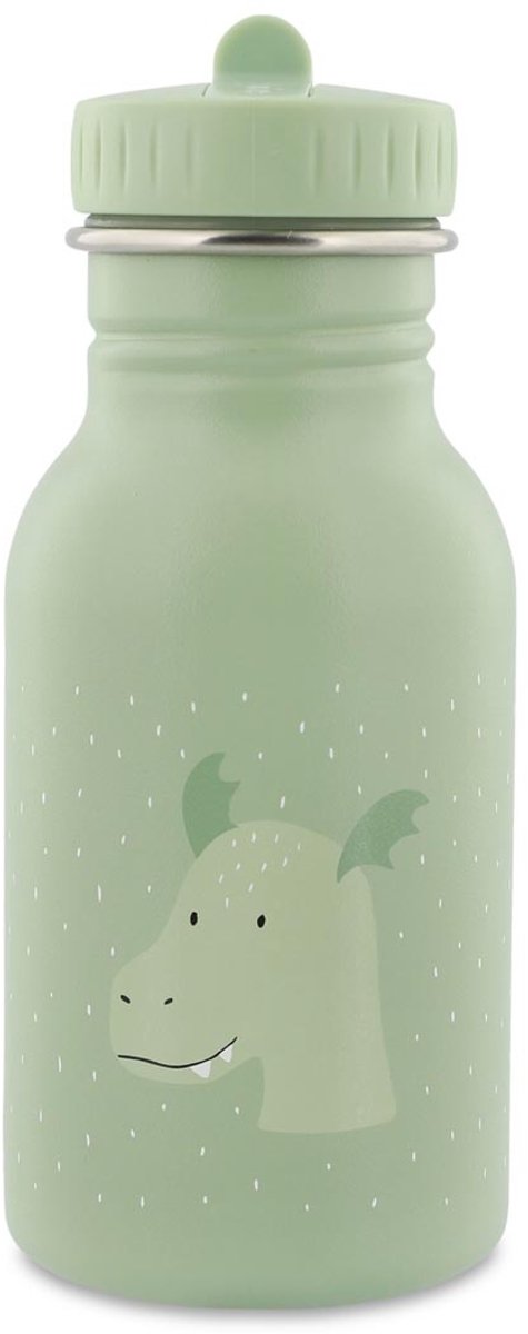 Gourde Trixie - mr. dragon - bouteille d'eau en acier inoxydable pour enfants - 350 ml - bouteille étanche - vert - dragon