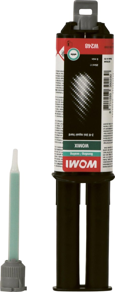 Womi Power Colle W248 2K – 25 ml – Colle à deux composants extrêmement résistante – Durcissement rapide – Connexion durable