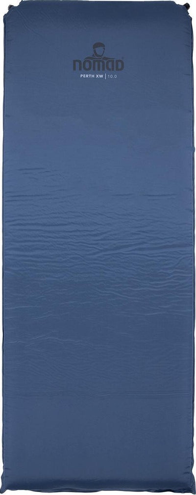 Nomad® perth xw 10.0 | matelas de couchage autogonflant | 198x76 | 10 cm d'épaisseur | bleu foncé | camping avec ballon de confort | extra large | avec housse