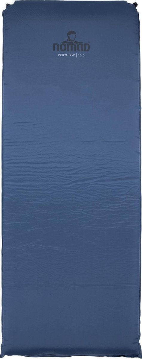 Nomad® perth xw 10.0 | matelas de couchage autogonflant | 198x76 | 10 cm d'épaisseur | bleu foncé | camping avec ballon de confort | extra large | avec housse