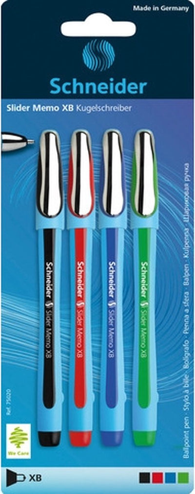 Schneider instruments d'écriture stylo à bille schneider slider memo xb 0,8 mm cul - 5 pièces