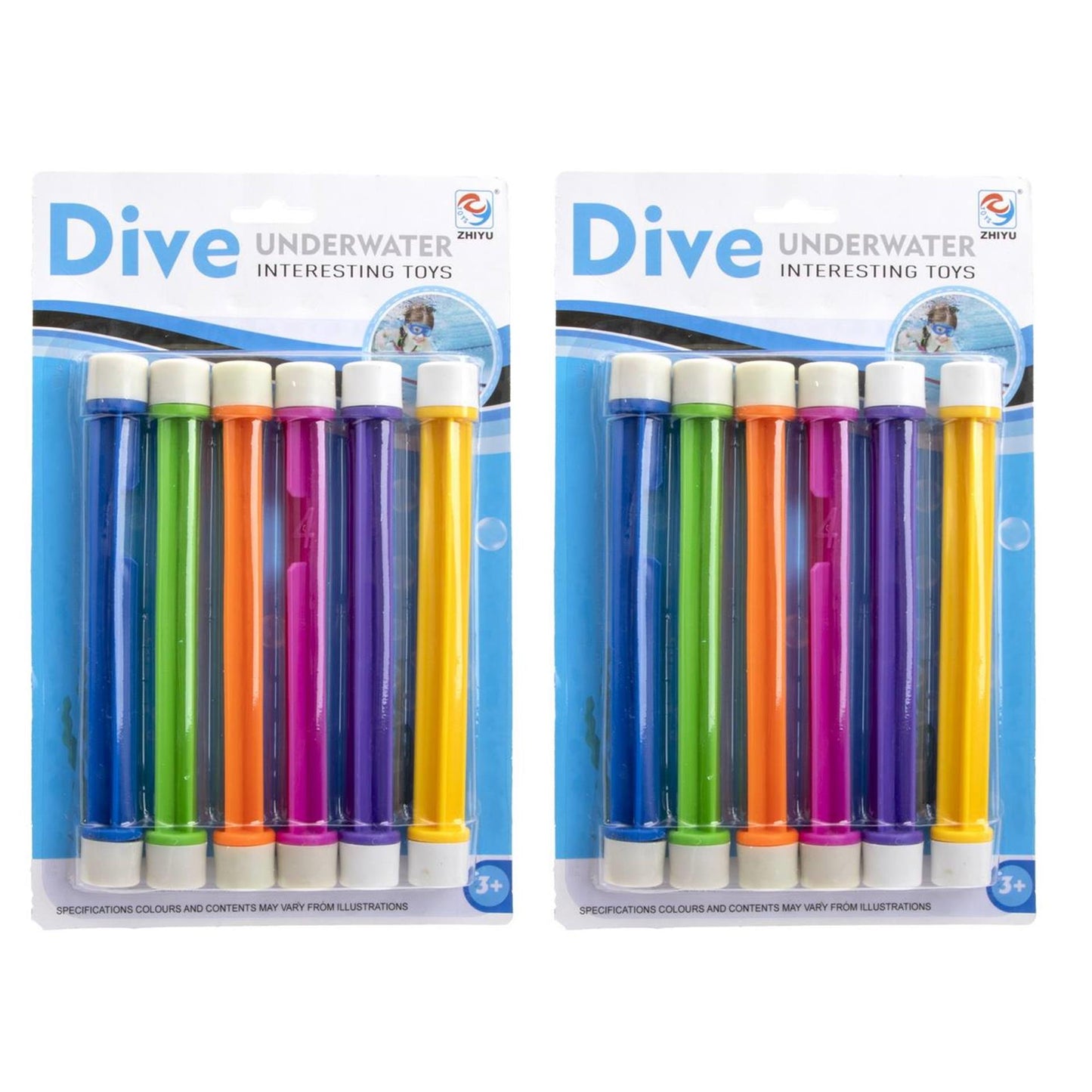 Barres de plongée 20 cm lot de 6 pièces sur carte
