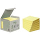 Notes recyclées post-it 6541b 76x76mm jaune 6 pièces