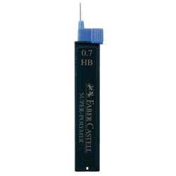 Recharge porte-mine faber-castell super-polymère hb 0,7 mm noir 12 pièces
