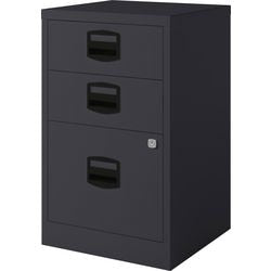 Commode à dossiers suspendus bisley pfa3zw 3 tiroirs noir
