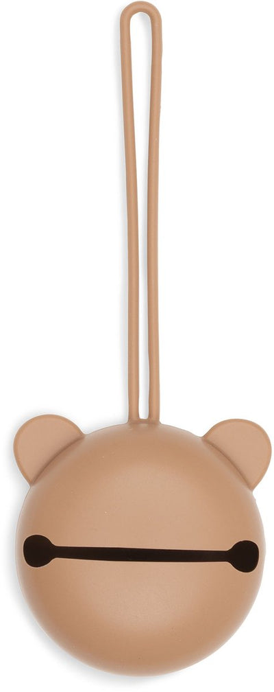 Jollein attache-sucette - boîte à tétine en silicone - 7cm - terra clair