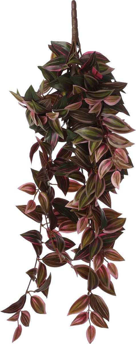 Mica decorations - plante artificielle suspendue tradescantia - l15 x l20 x h54 cm - bordeaux