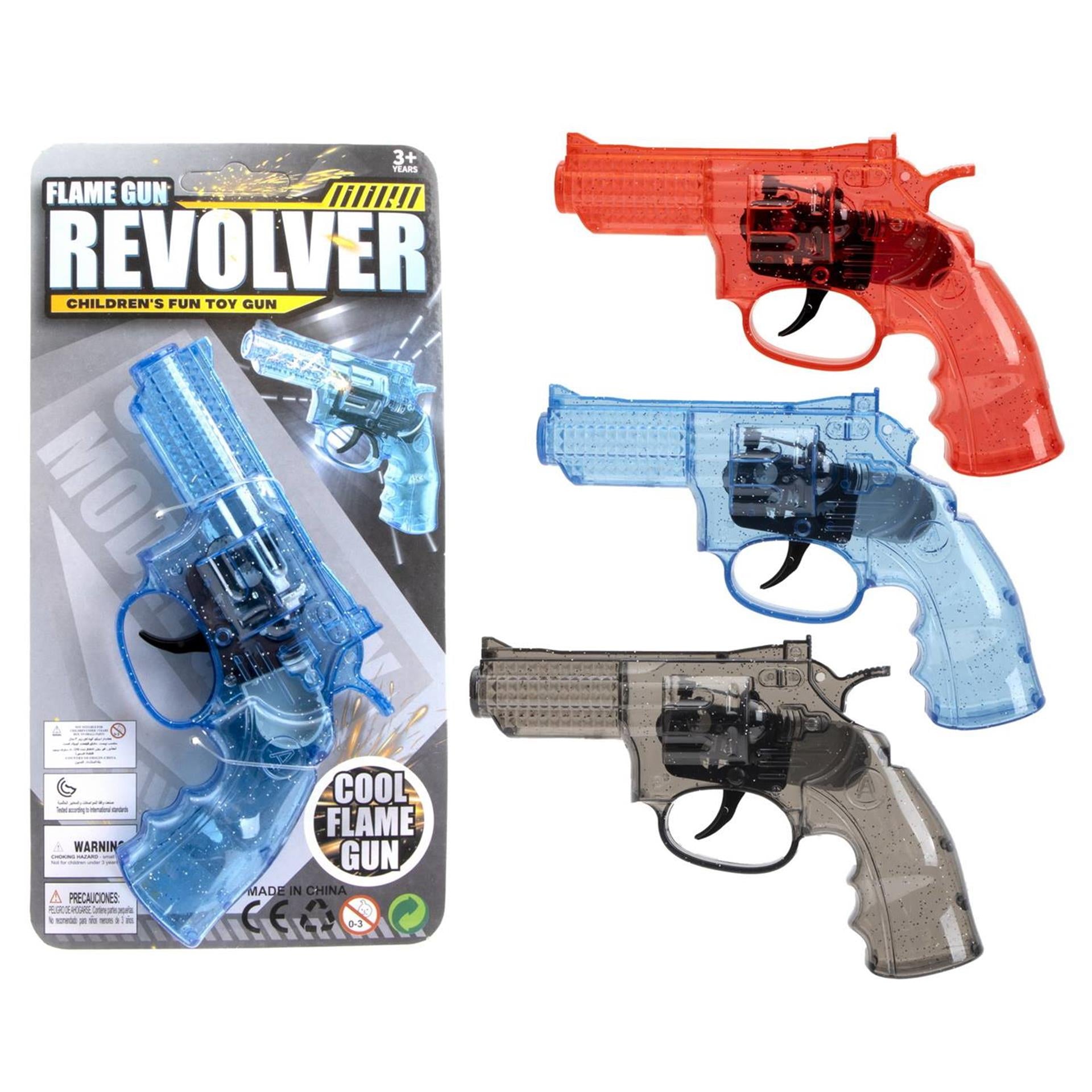 Revolver jouet scintillant 15cm
