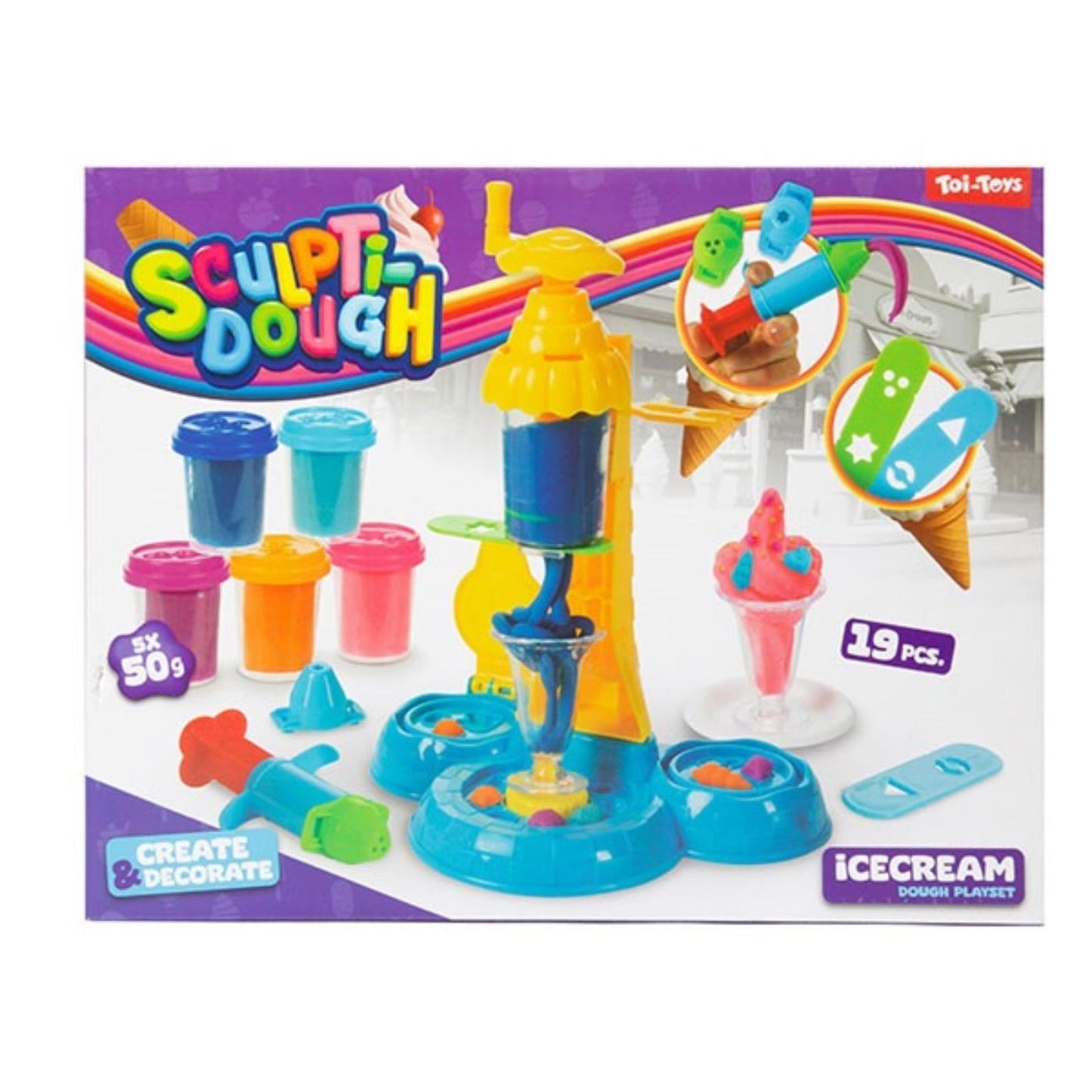 Toi-toys toitoys ensemble d'argile cupcake à la crème glacée