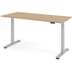Bureau assis-debout Bach Hammerer xdsm mélaminé chêne