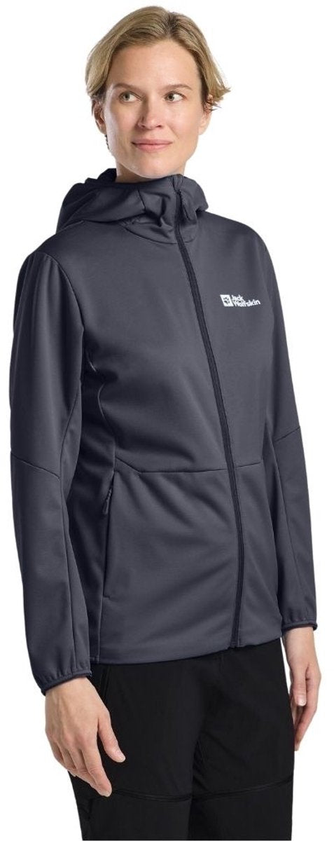 Jack wolfskin feldberg sweat à capuche graphite veste softshell femme