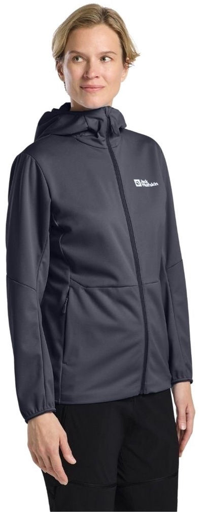 Jack wolfskin feldberg sweat à capuche graphite veste softshell femme