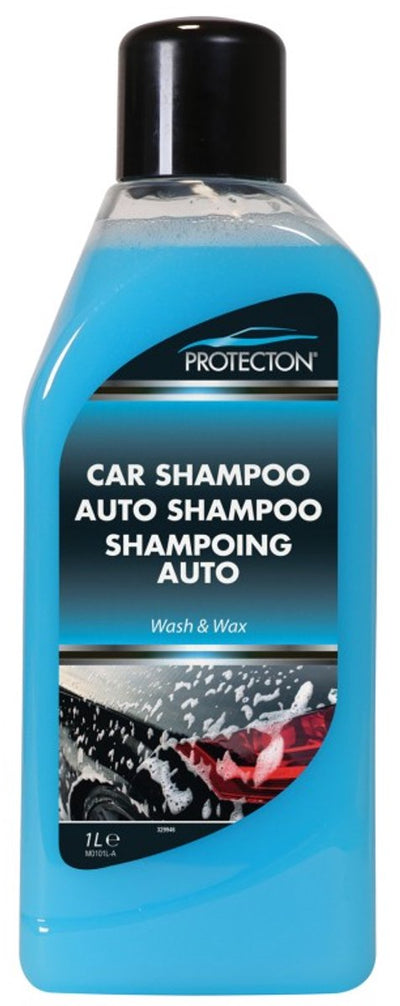 Cire de lavage shampooing voiture Protecton - nettoie en profondeur, rapidement et en toute sécurité - élimine la saleté, les dépôts de graisse - pour tous types de peintures - redonne de l'éclat - laisse une couche de cire protectrice - 1 litre