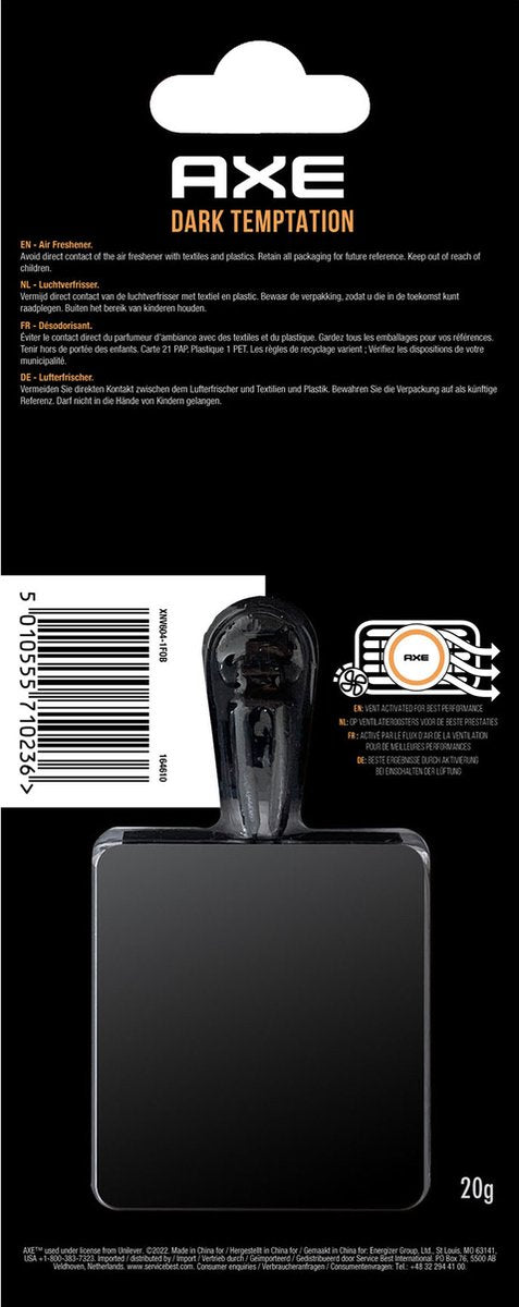 California fragrances hache désodorisant mini bouche d'aération 3 cm dark tentation noir orange