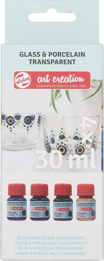 TALENS ART CRÉATION GLASS PORCELAIN PARCE. 4x30 ml bleu