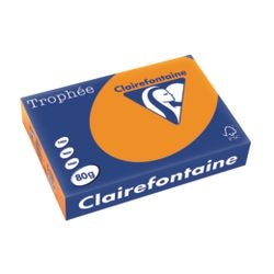 Papier de couleur clairfontaine 1761 a4 80 g orange vif
