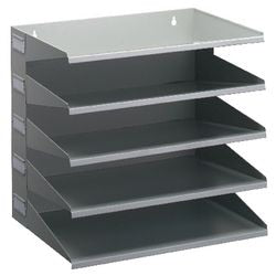 Lot de 4 corbeilles à courrier durables 3360-10 gris