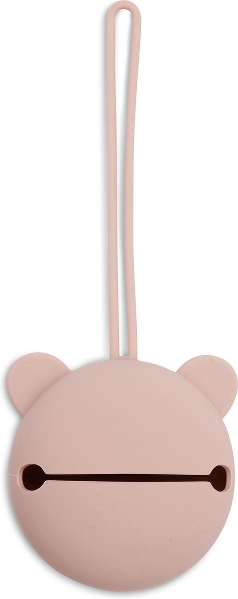 Jollein attache-sucette bébé silicone - ø7cm - rose sauvage