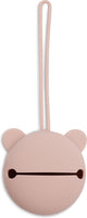 Jollein attache-sucette bébé silicone - ø7cm - rose sauvage