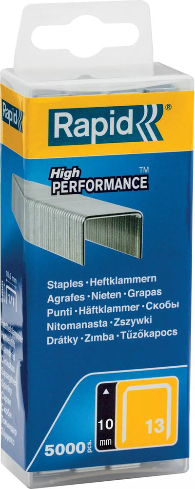 Agrafes rapides en fil fin type 13 - 10 mm - acier galvanisé - 5000 pièces
