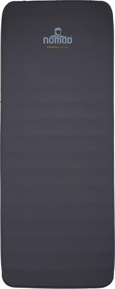 Matelas de couchage Nomad ® darwin xw 10.0 autogonflant | 198 cm x 77 cm | gris foncé | 10 cm d'épaisseur | extra large | avec housse