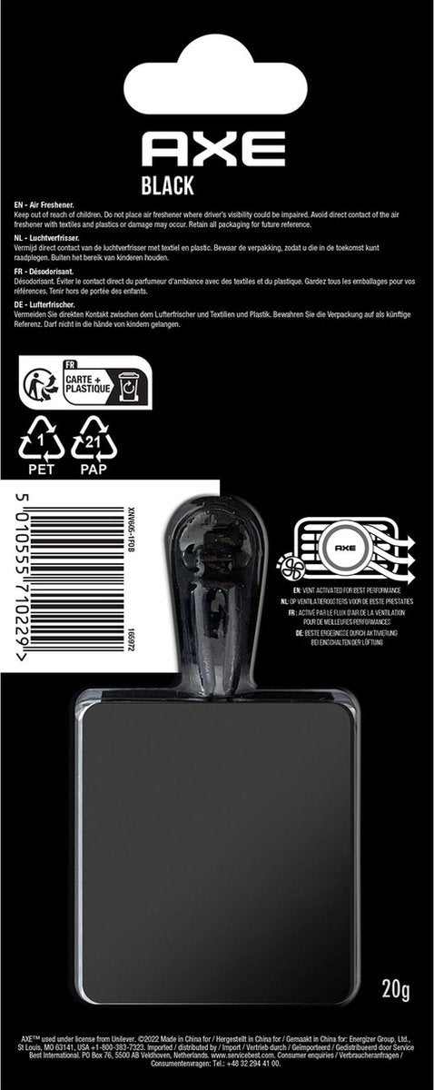 California fragrances hache désodorisant mini bouche d'aération 3 cm noir noir